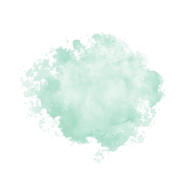 Abstracte muntgroene waterverf water splash Vector waterverf textuur in munt kleur