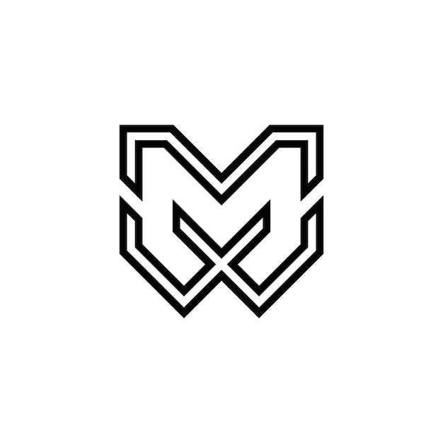 Abstracte MW MWX MWM initialen monogram logo ontwerp, pictogram voor zaken, sjabloon, eenvoudig, elegant