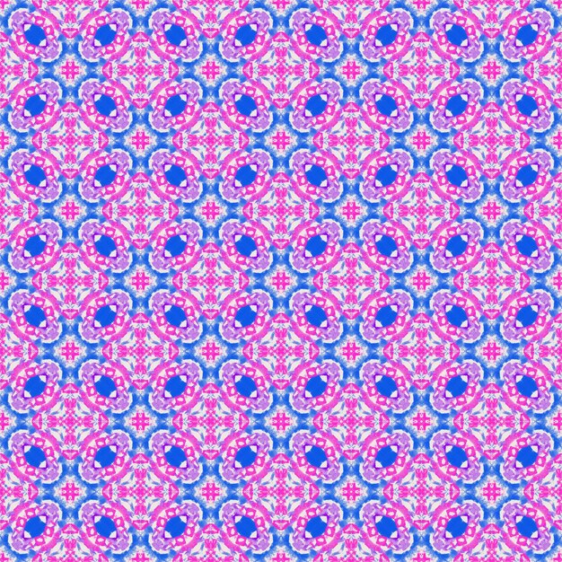 Abstracte naadloze cirkel vorm kleurrijke roze en blauwe patroon achtergrond illustratie moderne kunst