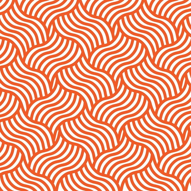 Abstracte naadloze geometrische golf oranje patroon vector achtergrond