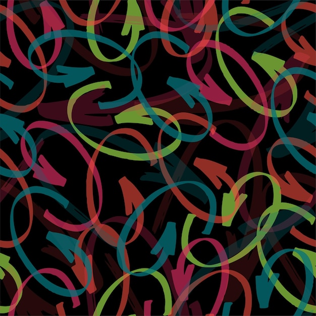 Abstracte naadloze geometrische patroon Grunge stedelijke herhaalde achtergrond voor jongens textiel inpakpapier Lijnen elementen driehoeken pijlen in heldere blauw groen zwarte kleuren