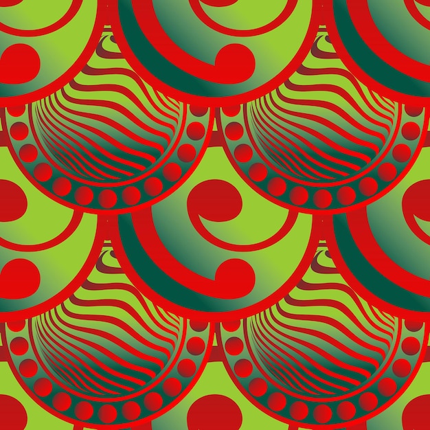 Abstracte naadloze gestructureerde achtergrond met groene kleur gecombineerd met rode kleur