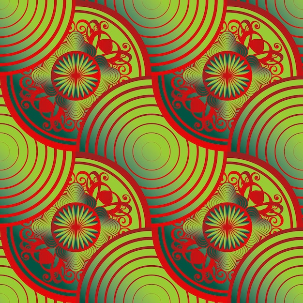 Abstracte naadloze gestructureerde achtergrond met groene kleur gecombineerd met rode kleur