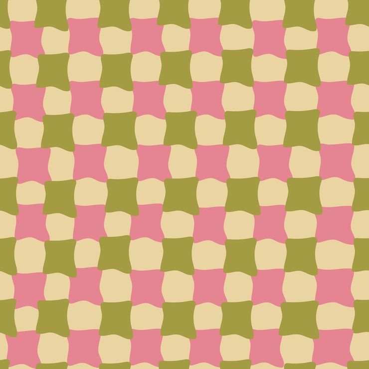 Abstracte naadloze groenroze achtergrond Vector print mozaïek vierkanten tegels Retro background