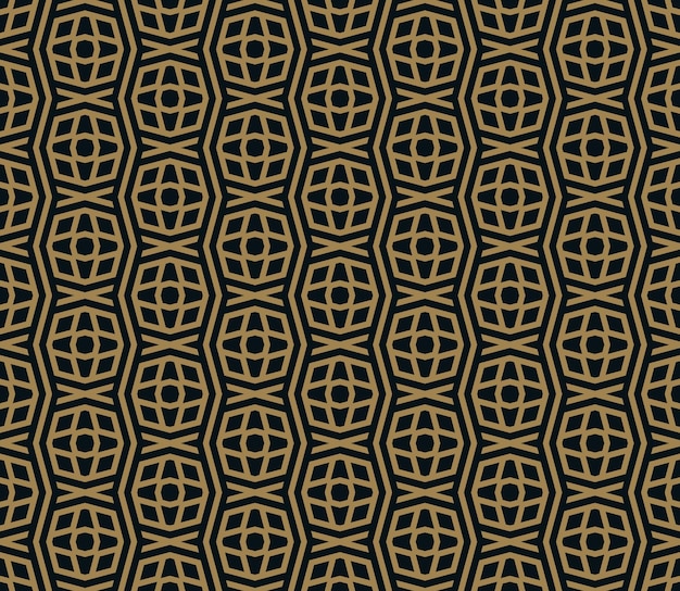 Abstracte naadloze ornament patroon vectorillustratie met gouden kleur
