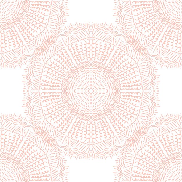 Abstracte naadloze patroon Lacy mandala decoratieve elementen Hand getekende achtergrond voor briefpapier van textiel