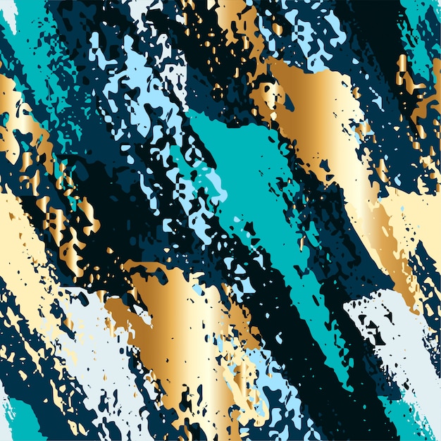 Abstracte naadloze patroon met gouden penseel