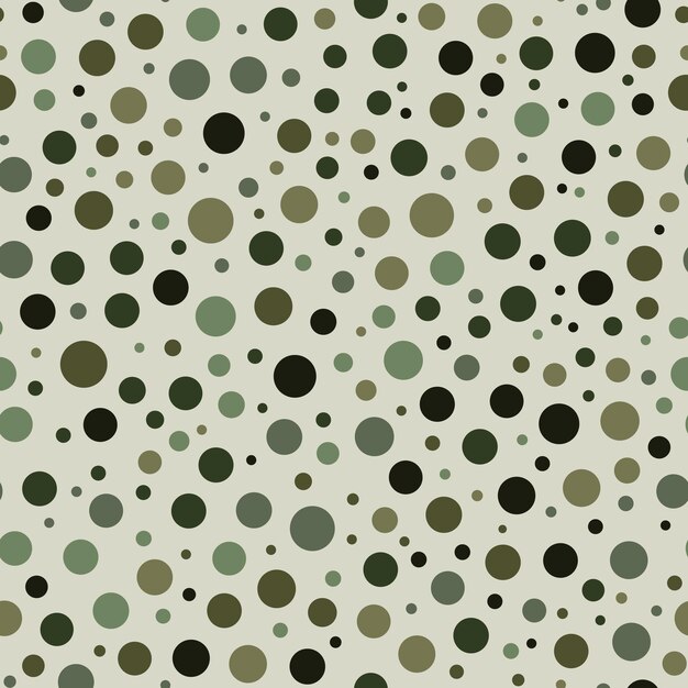 Abstracte naadloze patroon polka dot in kaki groen palet vector illustratie achtergrond voor afdrukken