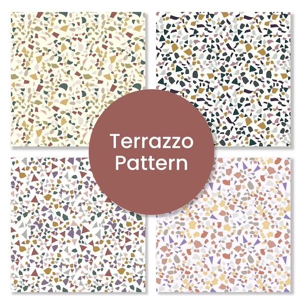 Abstracte naadloze terrazzo patroon achtergrond,