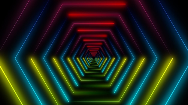 Vector abstracte neonlijnachtergrond