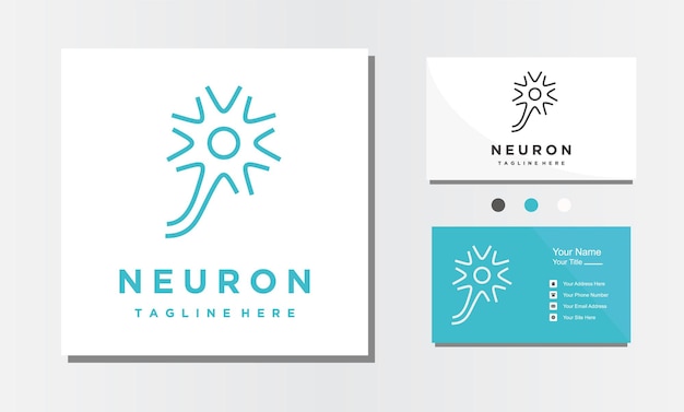 Abstracte neuron zenuwcel logo ontwerp vector