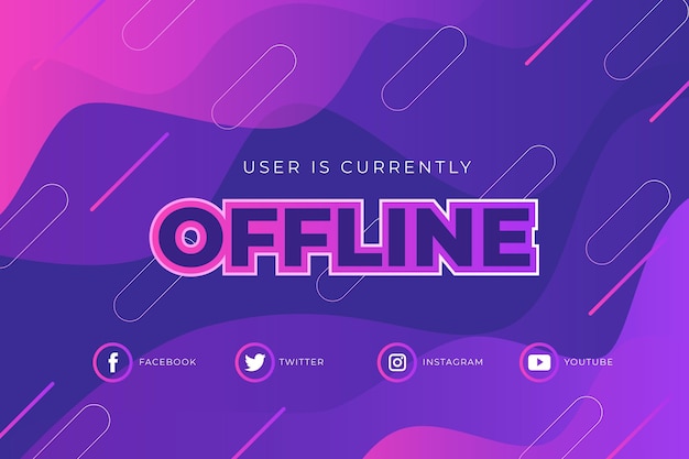 Abstracte offline twitch banner