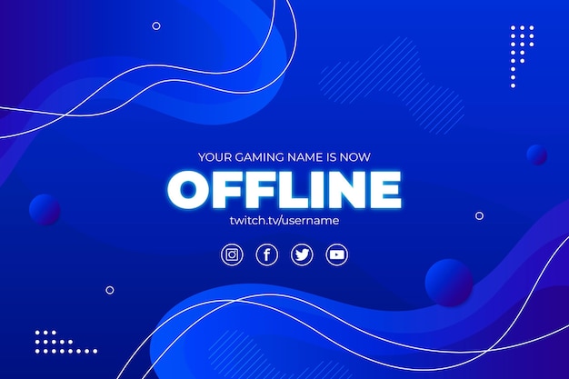 Abstracte offline twitch banner