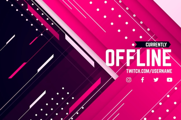 Abstracte offline twitch banner