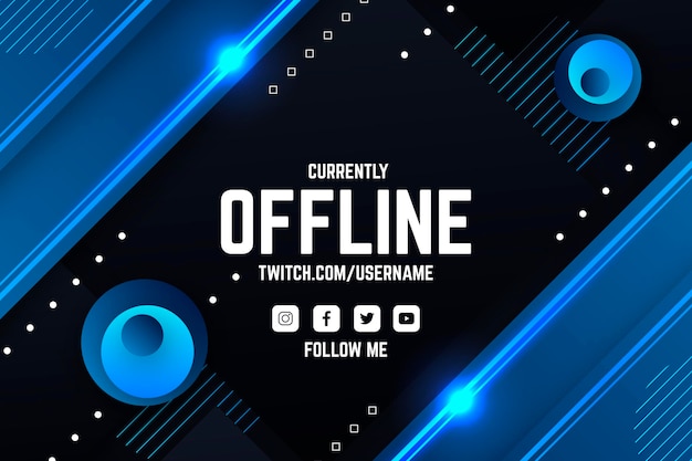 Abstracte offline twitch banner