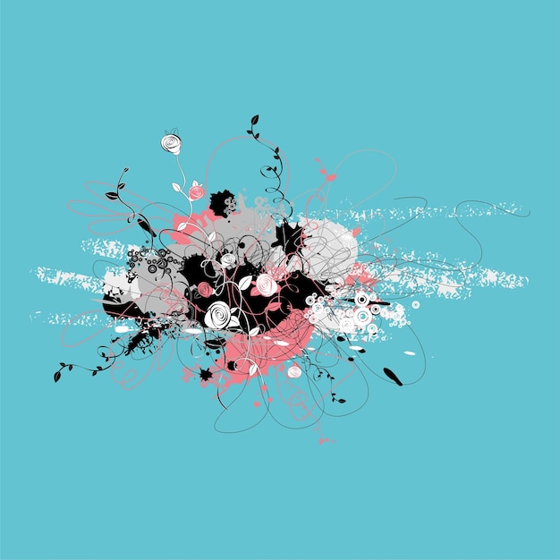 Vector abstracte ontwerp bloemenvector