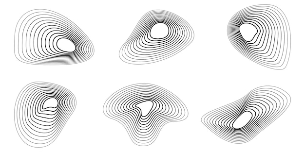 Abstracte ontwerpelementen Set van lineaire elementen voor u ontwerp