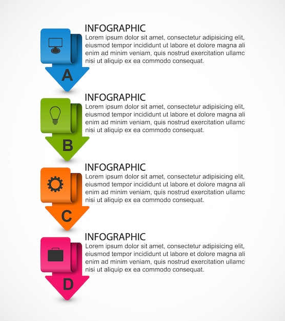 Abstracte opties infographics sjabloon.