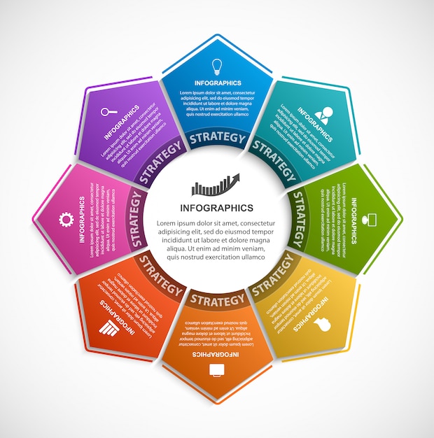 Abstracte opties infographics sjabloon.