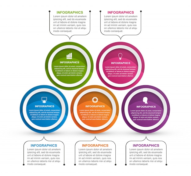 Vector abstracte opties infographics sjabloon.