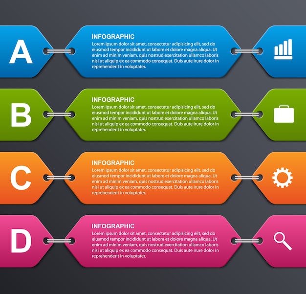 Abstracte opties infographics sjabloon.