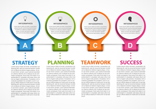 Abstracte opties infographics sjabloon.