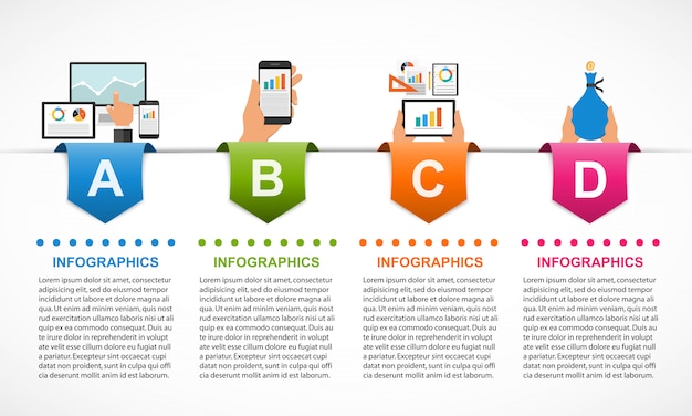 Abstracte opties infographics sjabloon.