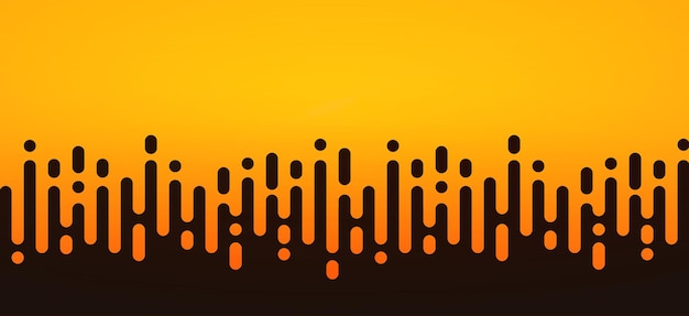 Abstracte oranje compositie met gradiënt verticale afgeronde strepen