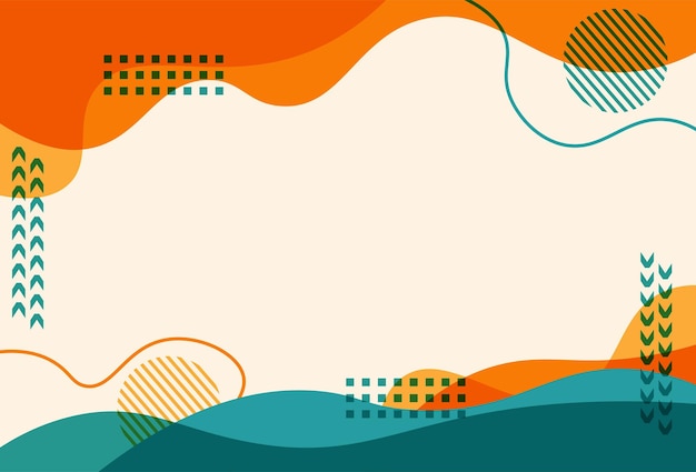 Abstracte organische oranje en blauwe vectorachtergrond