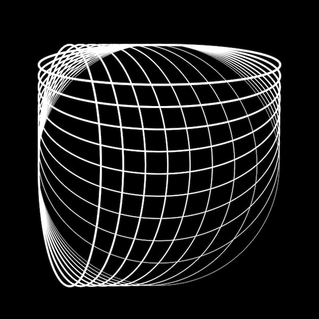 Abstracte ovale lijnen achtergrond met geometrische cirkels. Vector roterende ellips lijn ontwerp.