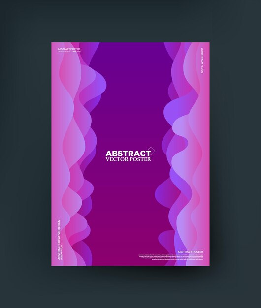 Vector abstracte paarse en roze gradiënt vector achtergrond sjabloon voor modern ontwerp