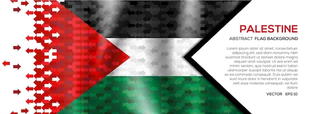 Abstracte Palestijnse vlag Banner en achtergrond met pijlvorm Trading Exchange Investment concept