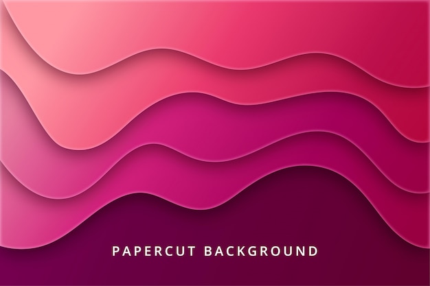 Abstracte papercut achtergrond. textuurontwerp in levendige rode roze paarse kleur