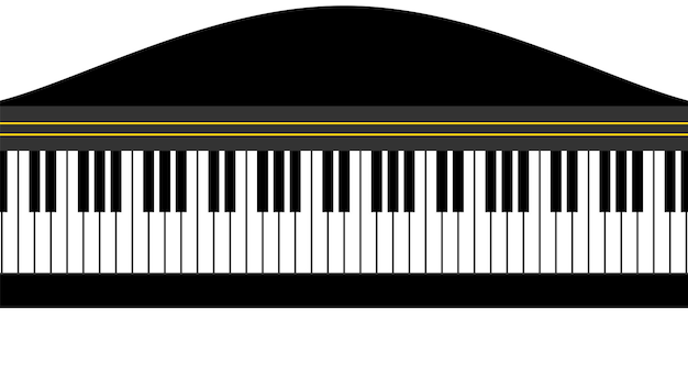 Vector abstracte piano toetsen muziek toetsenbord instrument lied melodie vector ontwerpstijl