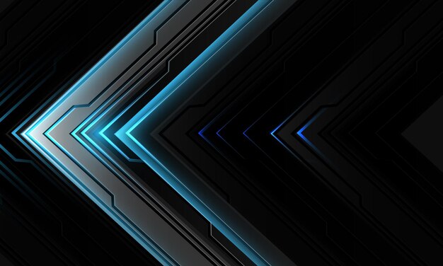 Vector abstracte pijl cyber blauw licht geometrisch ontwerp ultramodern futuristisch creatief achtergrondvector