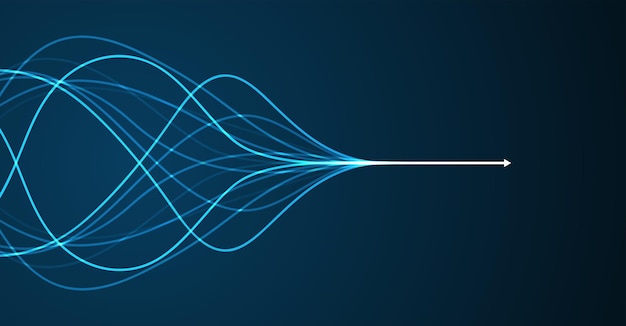 Abstracte pijl richting technische achtergrond