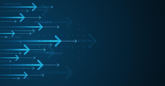 Abstracte pijl richting technische achtergrond