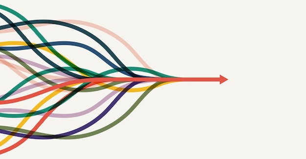 Abstracte pijl richting technische achtergrond