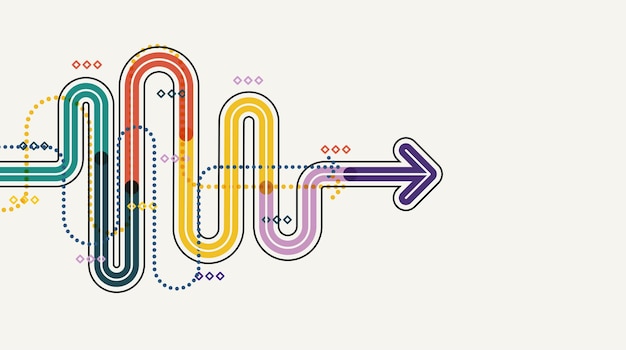 Abstracte pijl richting technische achtergrond