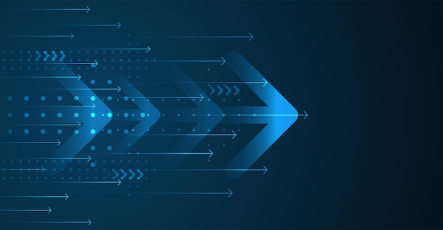 Abstracte pijl richting technische achtergrond