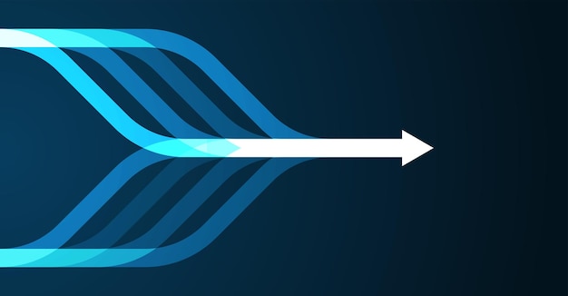 Vector abstracte pijl richting technologie achtergrond hoge snelheid hitech