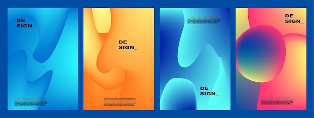 abstracte platte achtergrond ingesteld voor banner poster sjabloon ontwerp flyer brochure etc