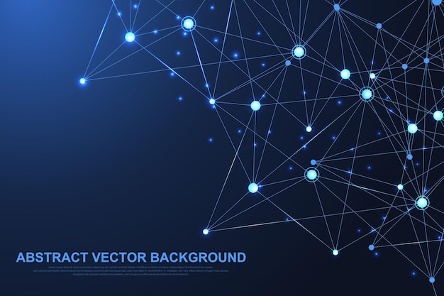 Abstracte plexus achtergrond met aaneengesloten lijnen en punten Wave stroom Plexus geometrisch effect Big data met verbindingen Lijnen plexus minimale array Digitale data visualisatie vectorillustratie