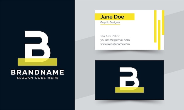 Abstracte Premium branding letter B logo ontwerpsjabloon