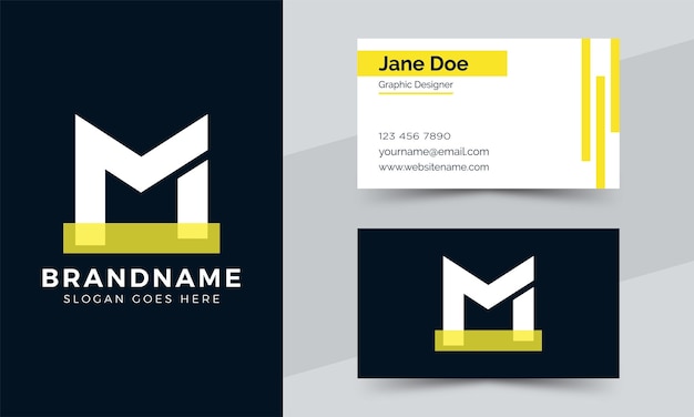 Abstracte Premium branding letter M logo ontwerpsjabloon