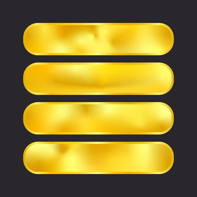 Abstracte premium gouden gradiënt monsters palette set ontwerp