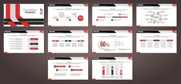 Vector abstracte presentatie infographic sjablonen