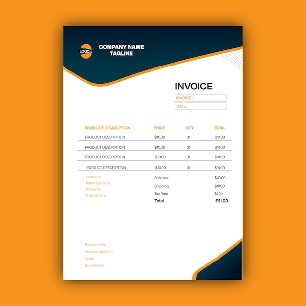 Abstracte professionele factuur en facturering citaten sjabloon vector