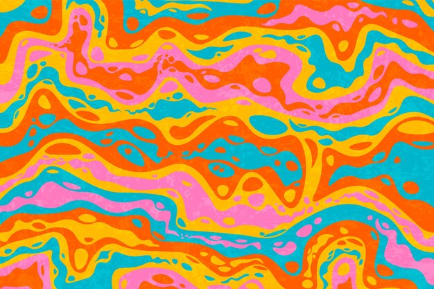 Abstracte psychedelische groovy achtergrond vectorillustratie