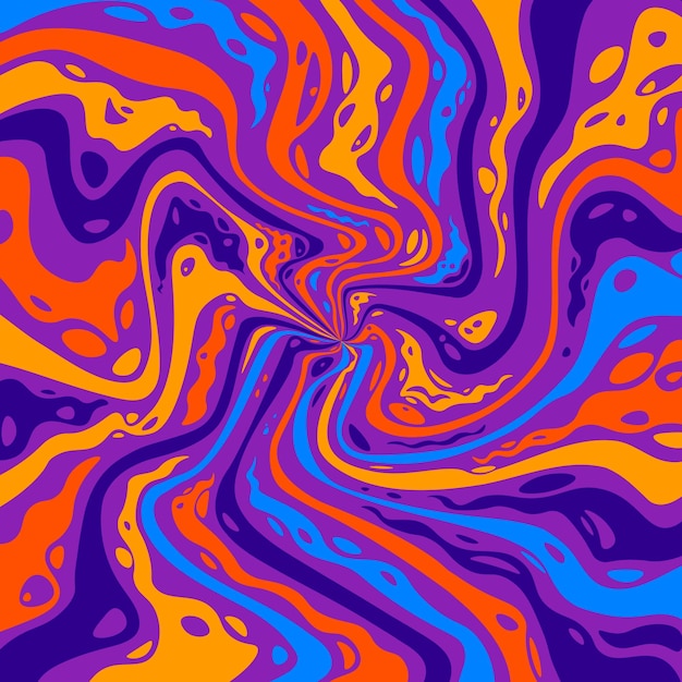 Abstracte psychedelische groovy achtergrond Vectorillustratie